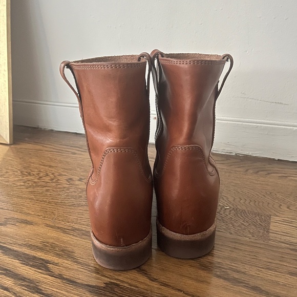 Isabel Marante Susee Cognac Leather Cropped Boots - Picture 3 of 9